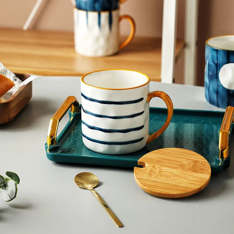 كوب DecorBites™ سيراميك ياباني مع ملعقة وغطاء