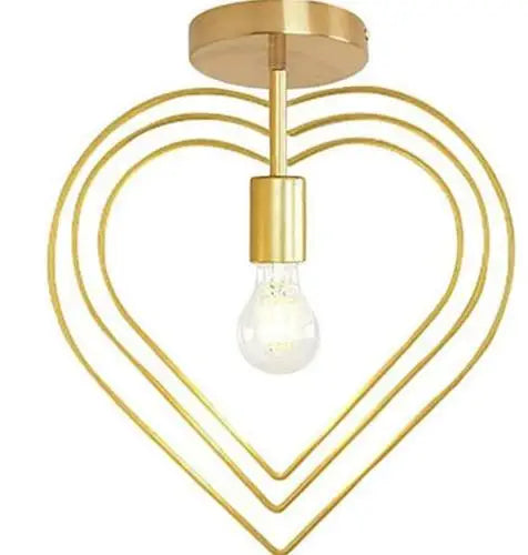 DecorBites™ Gold Iron Cage Ceiling Light مصباح سقف قفص حديدي ذهبي للديكور الاسكندنافي الحديث بتصميم عتيق E27