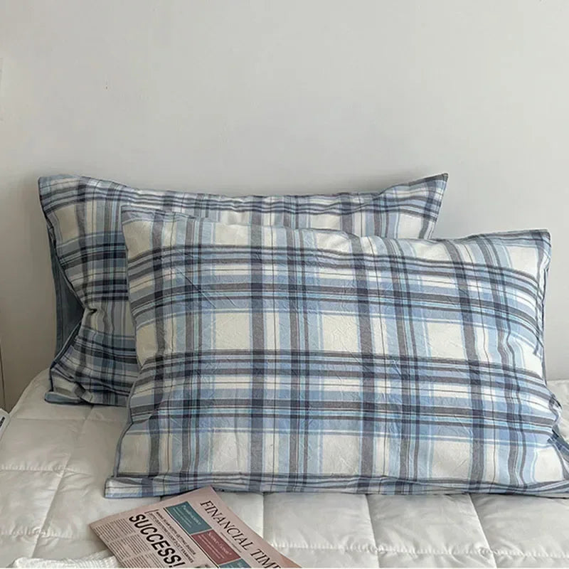 طقم مفروشات من 4 قطع بطبعة قطنية على الطراز الياباني من DecorBites™ بتصميم مزدوج الجوانب