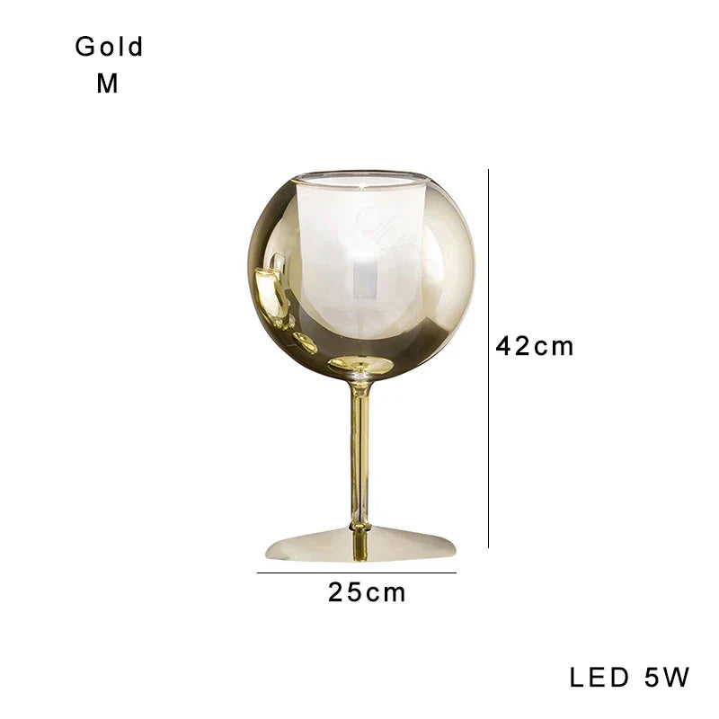 DecorBites™ Glass Gold Table Lamp: Luxury Designer Desk Light for Elegant Living Spaces