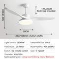DecorBites™ 52" DC Ceiling Fan with 3 ABS Blades and 60W LED Light, Remote Control
