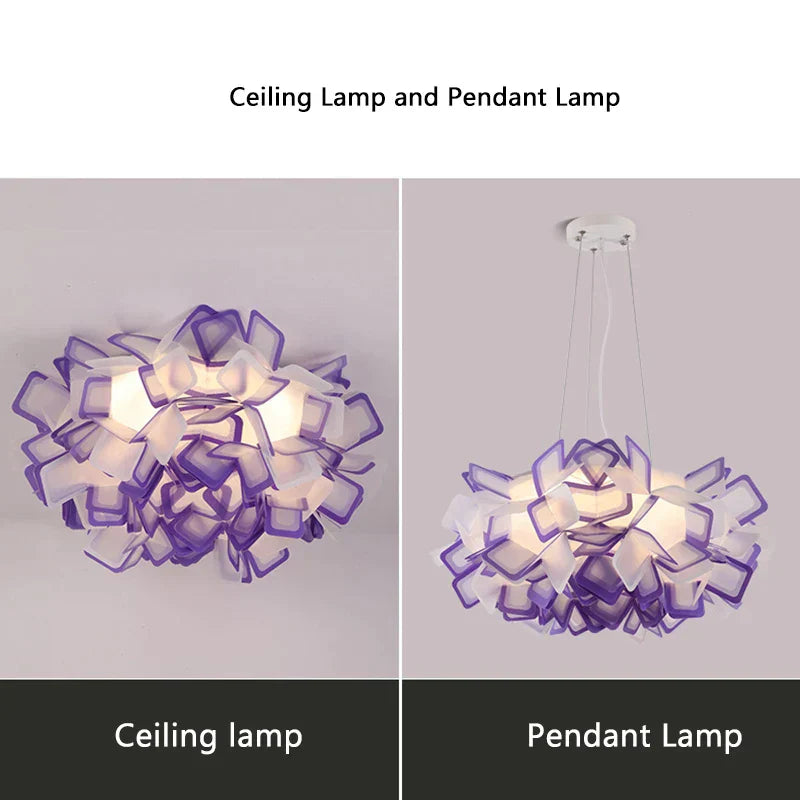 مصباح سقف مُعلق LED على شكل زهرة DecorBites™ لغرفة المعيشة وغرفة النوم