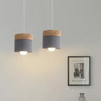Nordic Macaron Wood & Iron Pendant Light