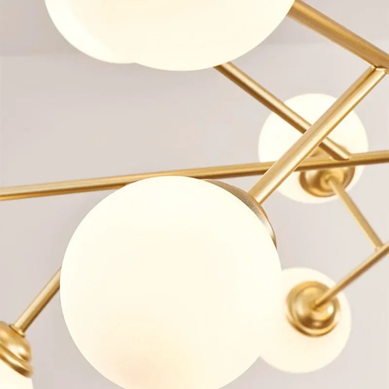 DecorBites™ Glass Ball Ceiling Chandelier for Bedroom Dining Living Room Lighting