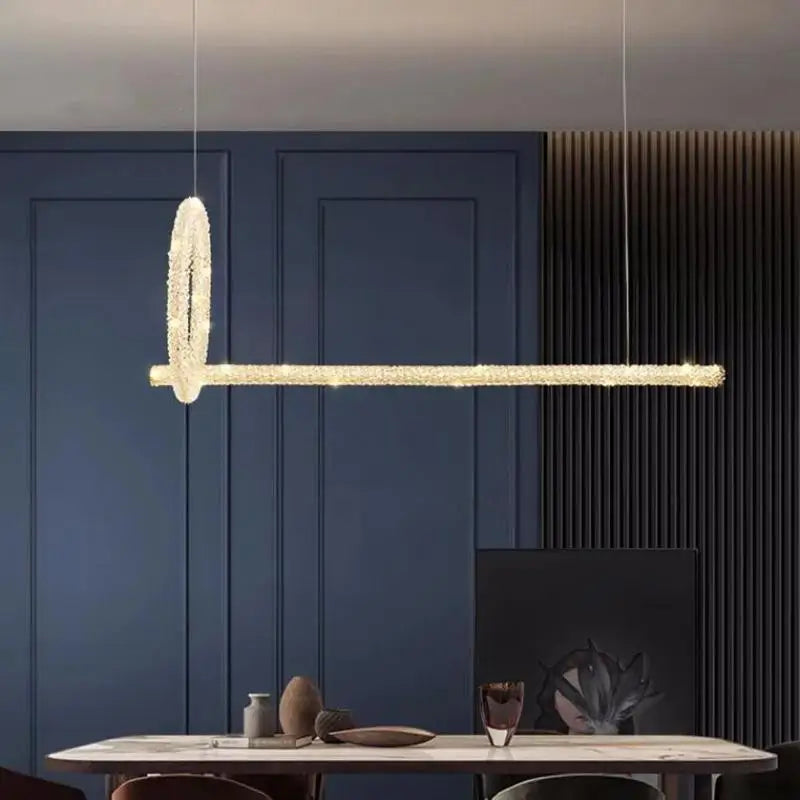 DecorBites™ Crystals Pendant Lights: Modern Dimmable Chandelier for Luxury Living Room, Dining, Bedroom