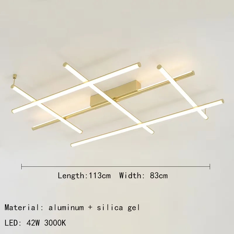 DecorBites™ ثريا سقف خطية LED ثريا غرفة طعام فاخرة بتصميم إيطالي