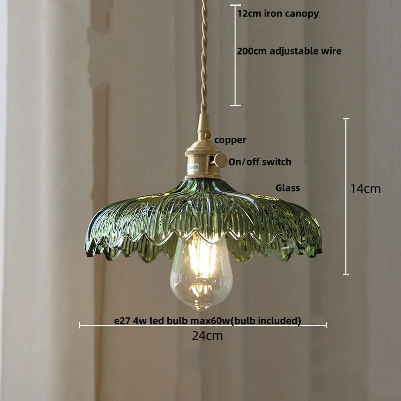 DecorBites™ Clear Glass LED Pendant Lamp Modern Wire Adjustable Hanging Light