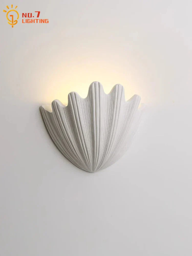 DecorBites™ French Medieval Shell Gypsum Wall Lamp LED G9 Designer Retro for Living Room & Bedroom
