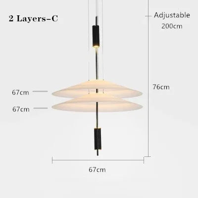 مصباح قلادة سقف أكريليك LED من DecorBites™ لإضاءة ديكور المنزل العصري
