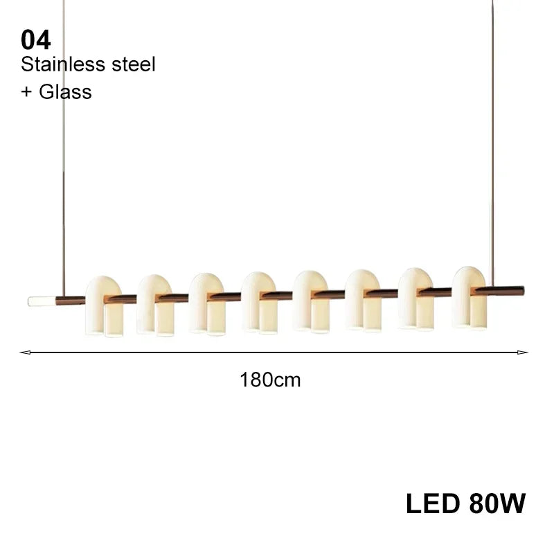 DecorBites™ Art Deco White Acrylic Chandeliers: Elegant Indoor Living Room Lamps
