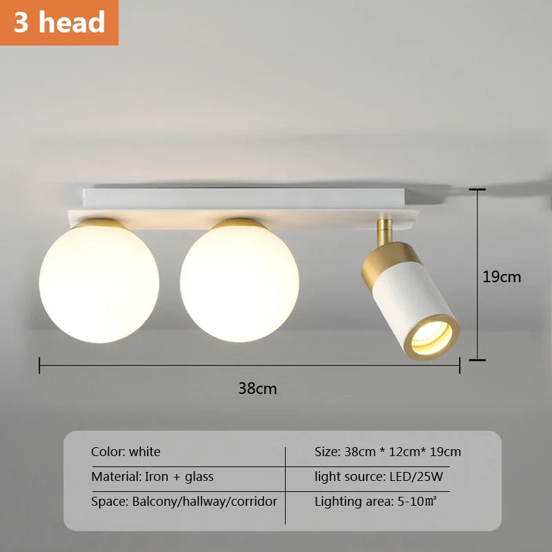 DecorBites™ Glass Ball LED Ceiling Wall Light - Nordic Modern Minimalist Design