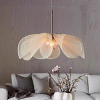 Wabi-Sabi White Fabric Flower Pendant Light