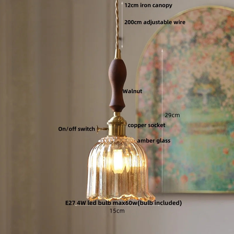 DecorBites™ Clear Glass LED Pendant Light: Modern Nordic Home Lighting Fixture