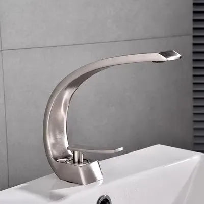 DecorBites™ Black & Gold Modern Basin Faucet with Single Handle for Bathroom