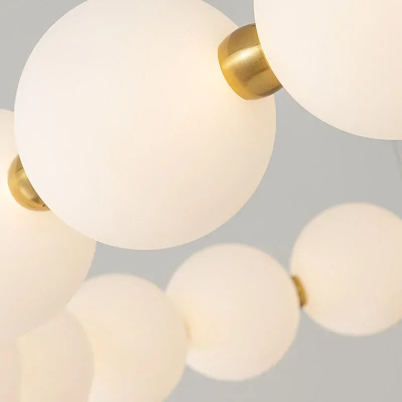 نجفة أكريليك LED من DecorBites™ لغرفة المعيشة وغرفة النوم والردهة، مصابيح معلقة