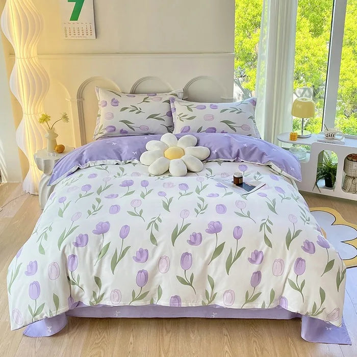 DecorBites™ Cotton Printed Bedding Set for Sweet Cozy Sleep