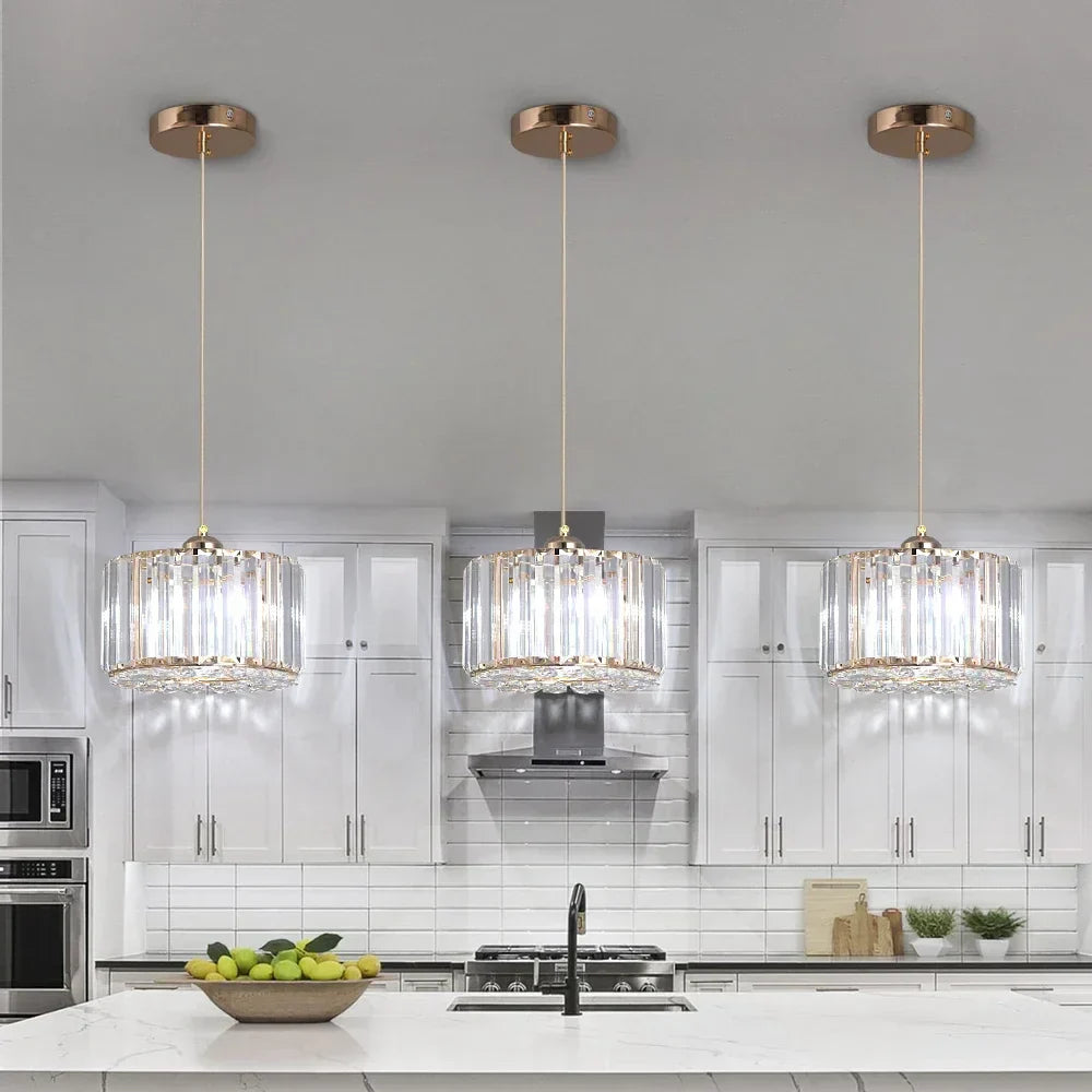 DecorBites™ ثريا زجاجية بإضاءة LED عصرية لغرفة المعيشة وغرفة الطعام
