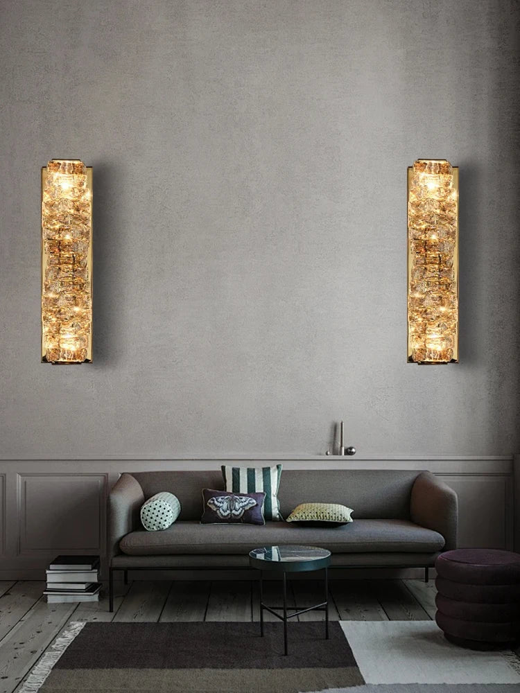DecorBites™ Crystal Wall Sconce Lamps: Luxury Indoor Wall Lights for Modern Room Decor & Bedside Lighting.