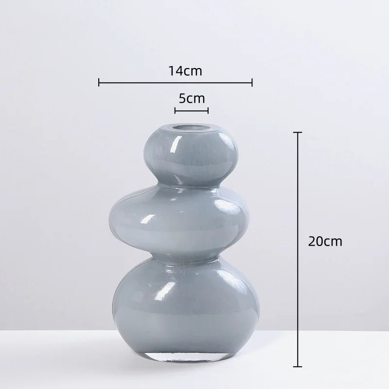 DecorBites™ Geometric Glass Vase Stackable Terrarium Home Decor Flower Arrangement Holder