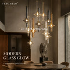 Postmodern Nordic Glass Pendant Light in White or Gray