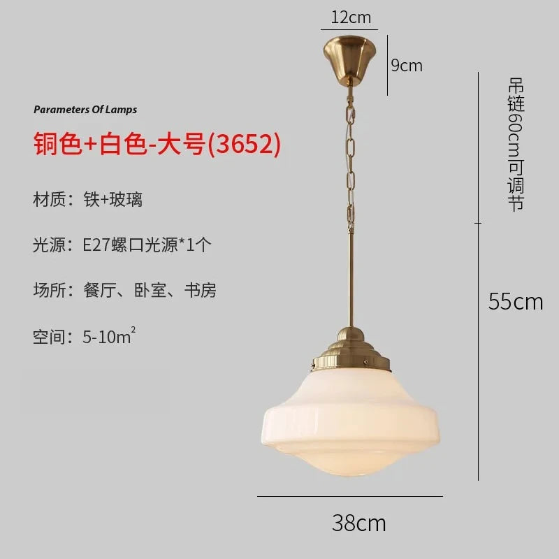 Modern Gold Glass Pendant Light