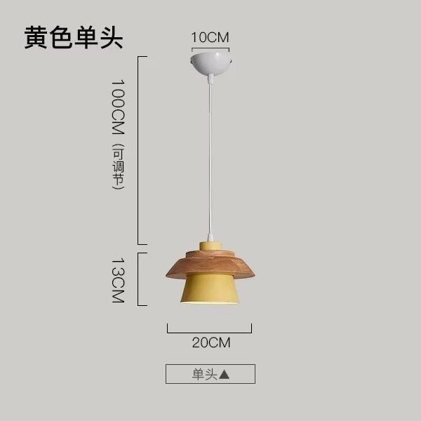 Nordic Macaron Wood Pendant Light