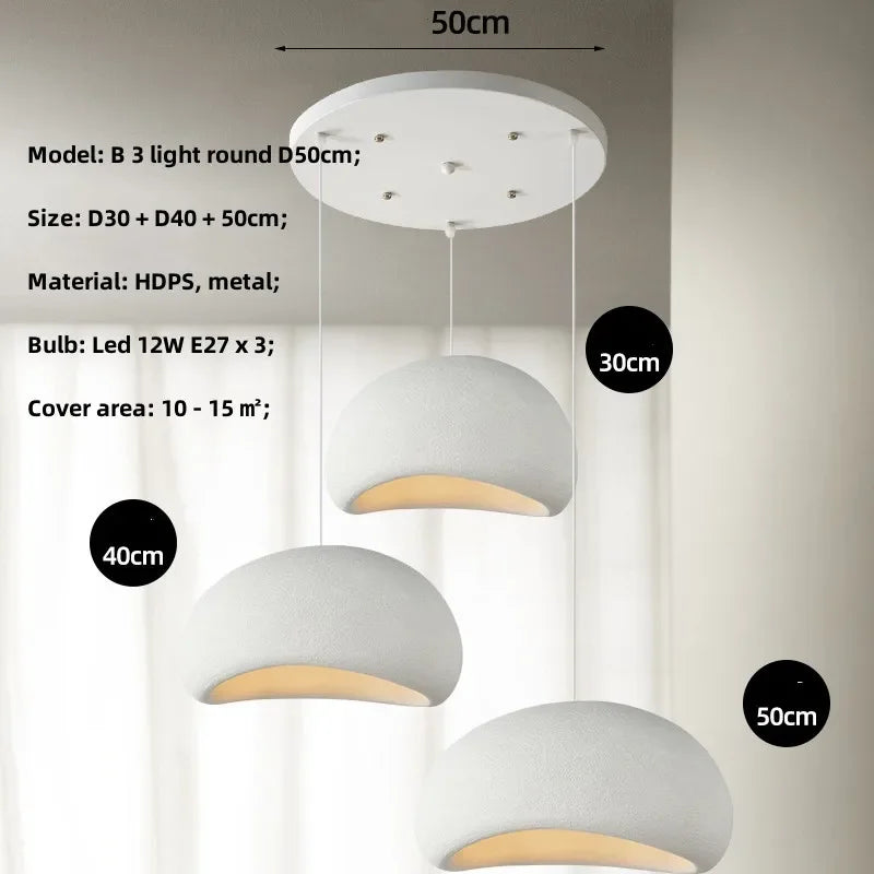 DecorBites™ LED Wabi Sabi Chandelier: Modern Minimalist Pendant Light for Home, Dining, Living Room