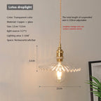 Nordic Glass Pendant Light in Brown and Polished Chrome