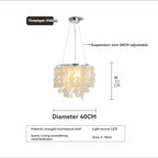 Modern Shell Pendant Chandelier in Gold or Chrome