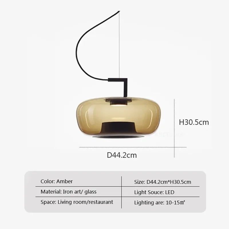 DecorBites™ Brokis Double Glass Pendant Lamp for Home Decor & Hospitality Spaces