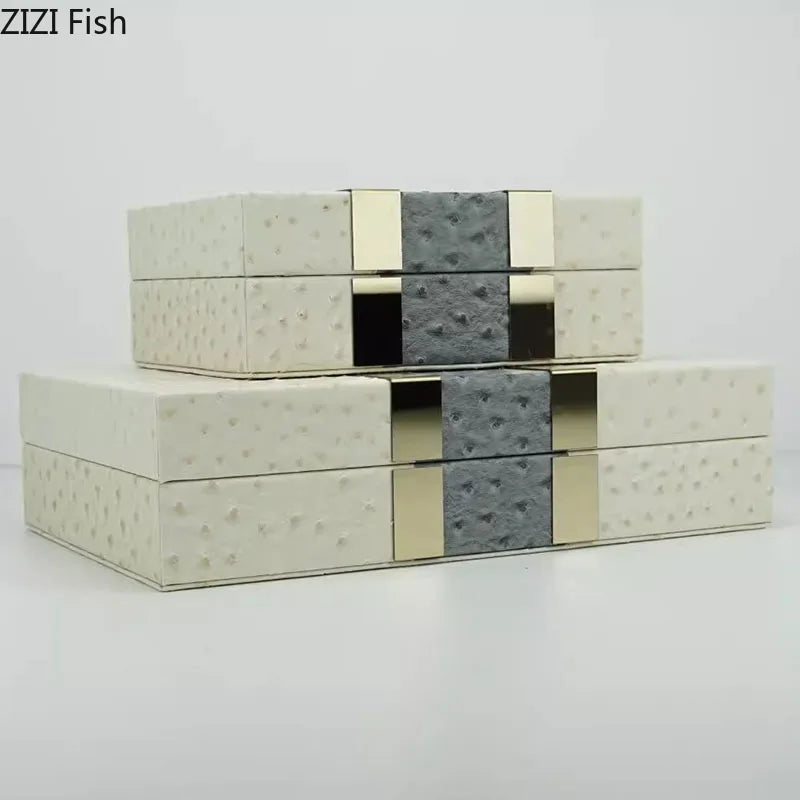 صناديق مجوهرات جلدية من DecorBites™، برطمانات مستحضرات تجميل خشبية، برطمان تخزين مجوهرات