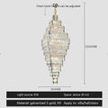 AFRALIA Crystal Large Chandelier for Villa Duplex Loft Stairs Living Room Hall.