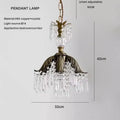 DecorBites™ French Countryside Brass Pendant Light Chandelier for Bedside, Hallway, Wardrobe