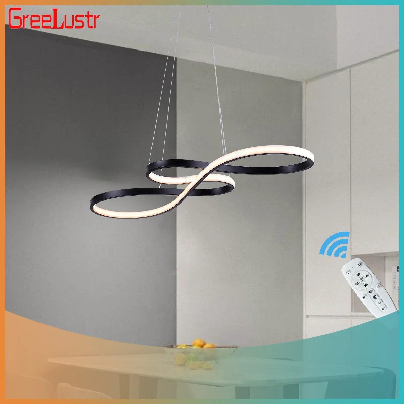 DecorBites™ Acrylic Chandelier LED Ceiling Light Minimalist Design for Dining Room