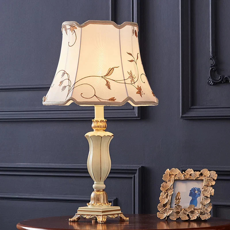 DecorBites™ Country Pastoral Desk Lamp Retro Style for Bedroom and Living Room Decor.