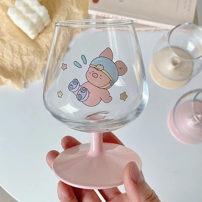 DecorBites™ كأس أرنب كاواي زجاجي: كوب عصير لطيف للفتيات