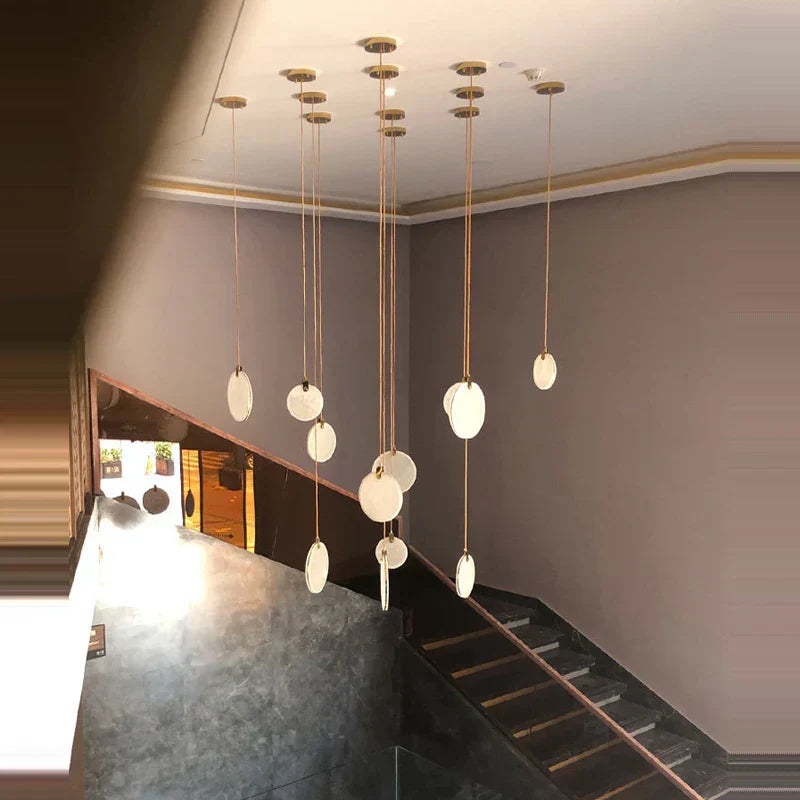 DecorBites™ 2025 Art Deco Marble Golden Lustre LED Chandelier Lighting