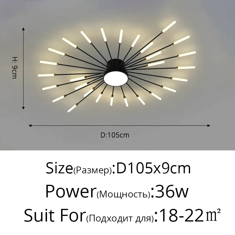DecorBites™ Acrylic LED Ceiling Lights for Bedroom Hall Living Kids Room Lamps