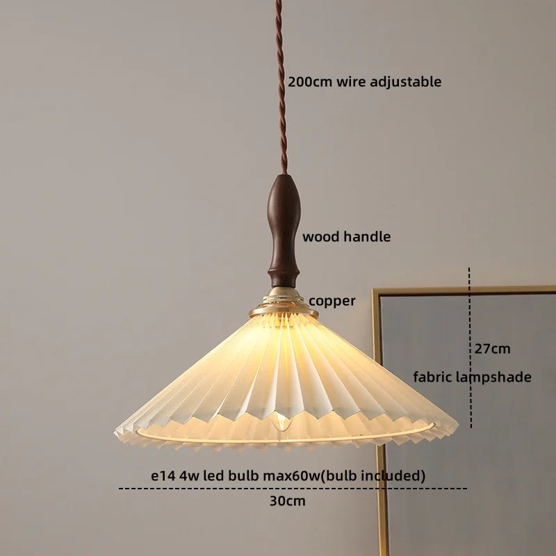 مصباح معلق LED من الزجاج الأخضر DecorBites™ بمفتاح مقبض، ثريا نحاسية