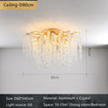 DecorBites™ Crystal Branch Chandelier: Elegant French Style Ceiling Light for Living & Dining Room