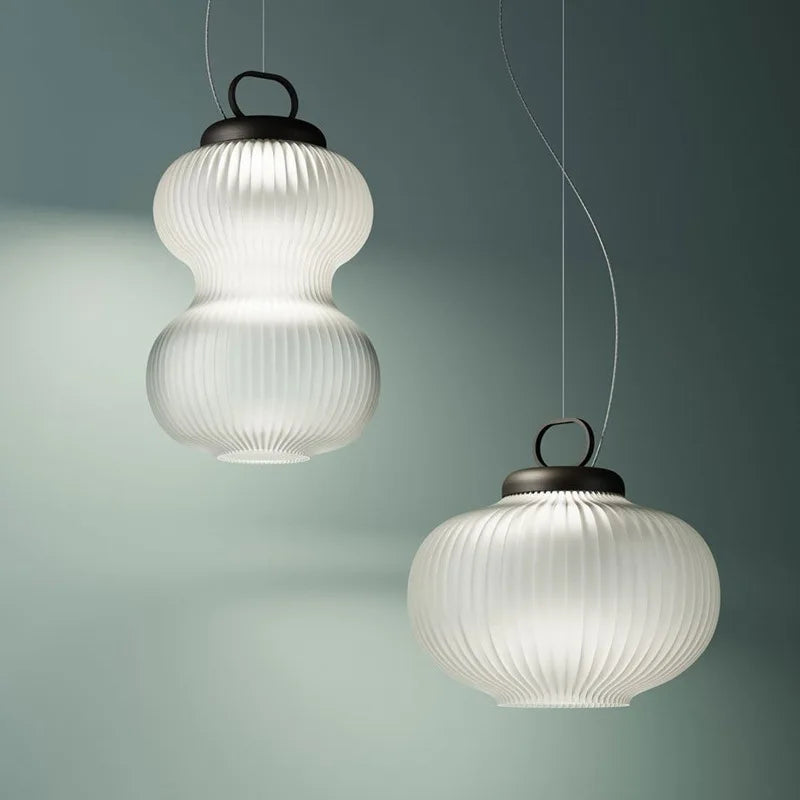 DecorBites™ Black & White Glass Chandelier | Minimalist Nordic Bedroom Decor Floor Lamp