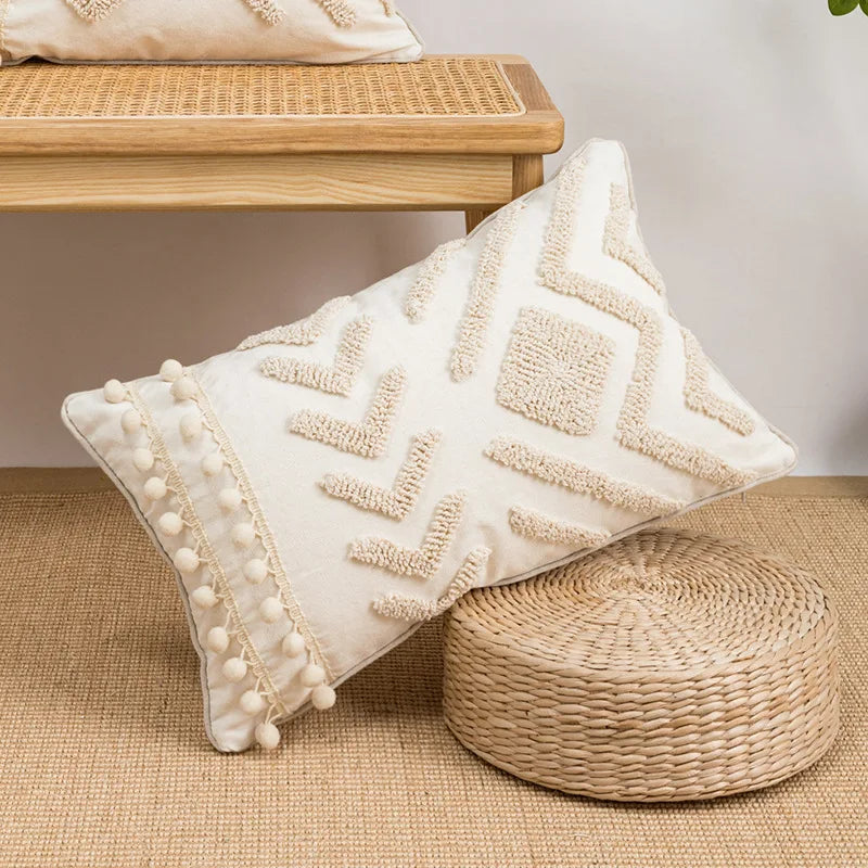 DecorBites™ غطاء وسادة بتصميم شرابات من الدانتيل ومزخرف لكرسي المكتب/الأريكة
