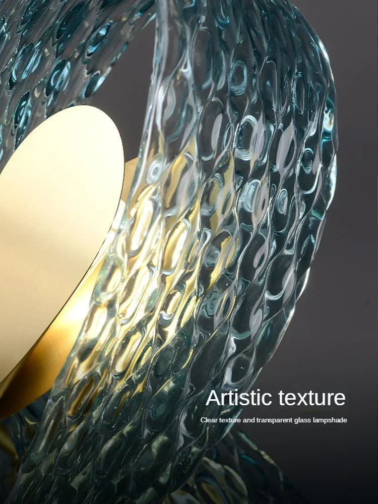 DecorBites™ ثريا سقف نحاسية على شكل ورقة شجر طاووس زرقاء بتصميم آرت ديكو بتقنية LED لغرفة المعيشة