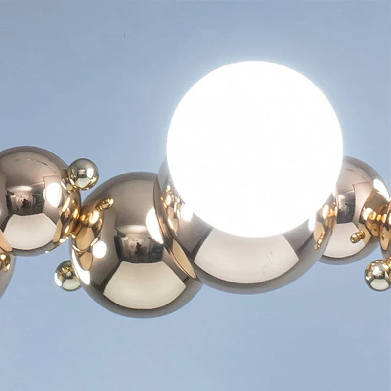 ثريا كاتربيلر LED من DecorBites™: مصباح معلق طويل أنيق لغرفة المعيشة، المطعم، الفندق