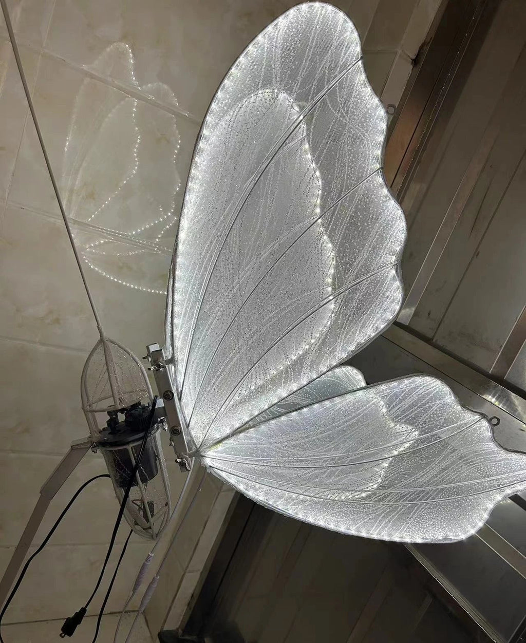 مصابيح DecorBites™ LED متدلية على شكل أجنحة فراشة من الدانتيل للديكور الرومانسي وأضواء الحفلات