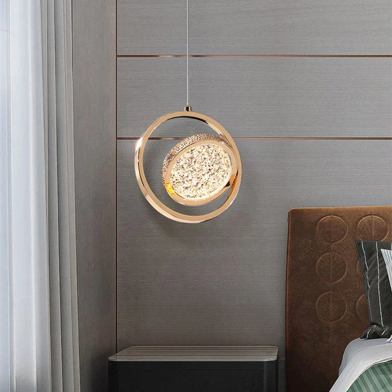 DecorBites™ Gold Acrylic LED Chandelier Pendant Light for Modern Nordic Home Decor