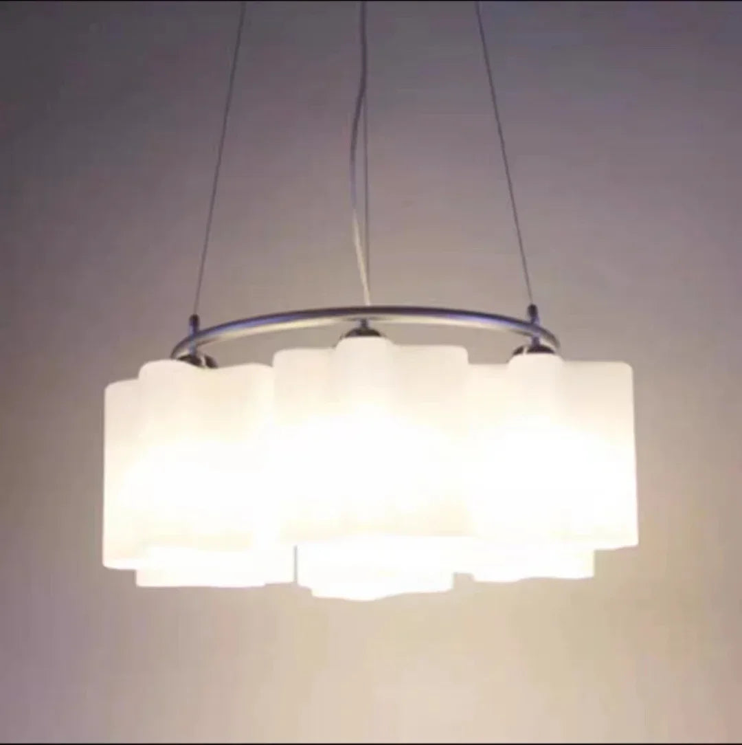 DecorBites™ Cloud Glass LED Ceiling Light: Modern Minimalist Circular Design for Bedroom, Hallway, Restaurant