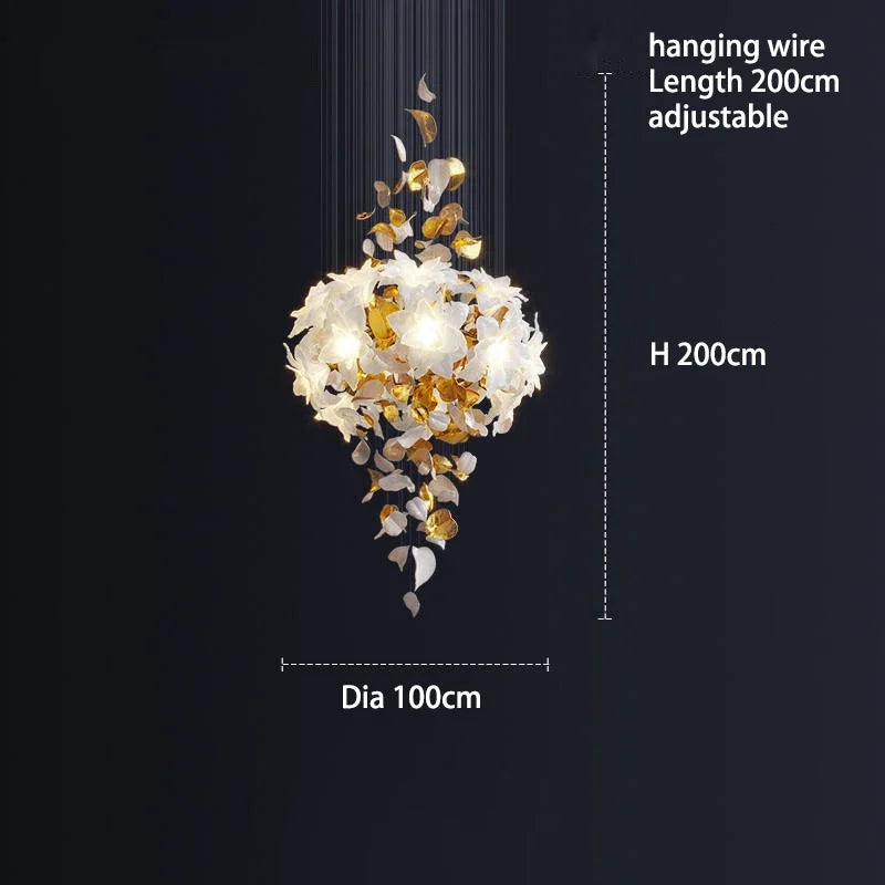DecorBites™ Crystal Flower Luxury Chandelier for Home Decor