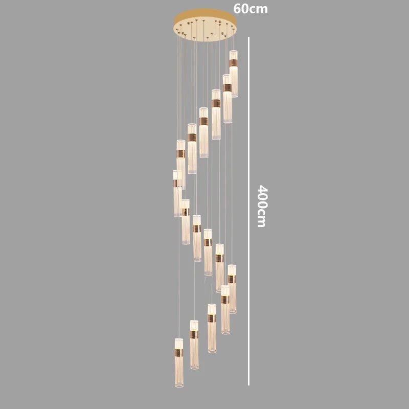 Nordic Multi-Light Iron And Acrylic Pendant Light