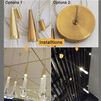 Post-Modern Crystal Teardrop Glass Pendant Light